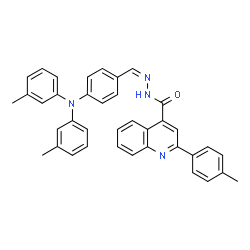 ChemSpider 2D Image | N'-[(Z)-{4-[Bis(3-methylphenyl)amino]phenyl}methylene]-2-(4-methylphenyl)-4-quinolinecarbohydrazide | C38H32N4O