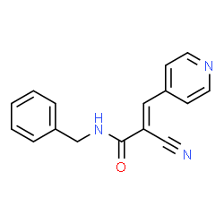 ChemSpider 2D Image | (2E)-N-Benzyl-2-cyano-3-(4-pyridinyl)acrylamide | C16H13N3O