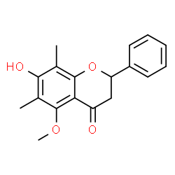 ChemSpider 2D Image | 7-Hydroxy-5-methoxy-6,8-dimethyl-2-phenyl-2,3-dihydro-4H-chromen-4-one | C18H18O4