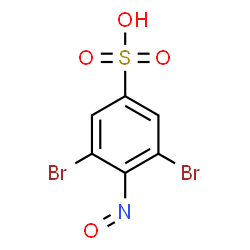 ChemSpider 2D Image | 3,5-Dibromo-4-nitrosobenzenesulfonic acid | C6H3Br2NO4S