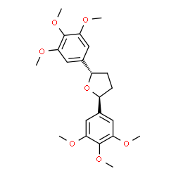 ChemSpider 2D Image | (2S,5S)-2,5-Bis(3,4,5-trimethoxyphenyl)tetrahydrofuran | C22H28O7