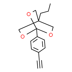 ChemSpider 2D Image | 1-(4-ethynylphenyl)-4-propyl-2,6,7-trioxabicyclo(2.2.2)octane | C16H18O3