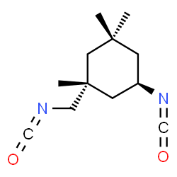 ChemSpider 2D Image | (1R,5R)-5-Isocyanato-1-(isocyanatomethyl)-1,3,3-trimethylcyclohexane | C12H18N2O2