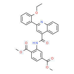 ChemSpider 2D Image | Dimethyl 2-({[2-(2-ethoxyphenyl)-4-quinolinyl]carbonyl}amino)terephthalate | C28H24N2O6