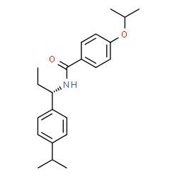 ChemSpider 2D Image | 4-Isopropoxy-N-[(1S)-1-(4-isopropylphenyl)propyl]benzamide | C22H29NO2