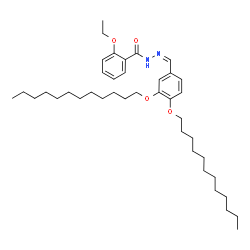 ChemSpider 2D Image | N'-{(Z)-[3,4-Bis(dodecyloxy)phenyl]methylene}-2-ethoxybenzohydrazide | C40H64N2O4