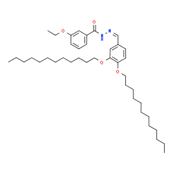 ChemSpider 2D Image | N'-{(Z)-[3,4-Bis(dodecyloxy)phenyl]methylene}-3-ethoxybenzohydrazide | C40H64N2O4