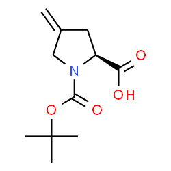 ChemSpider 2D Image | N-BOC-4-METHYLENE-L-PROLINE | C11H17NO4