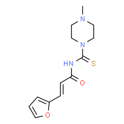 ChemSpider 2D Image | (2E)-3-(2-Furyl)-N-[(4-methyl-1-piperazinyl)carbonothioyl]acrylamide | C13H17N3O2S