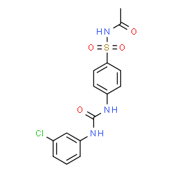 ChemSpider 2D Image | N-acetyl-4-{[(3-chloroanilino)carbonyl]amino}benzenesulfonamide | C15H14ClN3O4S