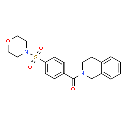 ChemSpider 2D Image | 3,4-Dihydro-2(1H)-isoquinolinyl[4-(4-morpholinylsulfonyl)phenyl]methanone | C20H22N2O4S