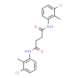 ChemSpider 2D Image | N,N'-Bis(3-chloro-2-methylphenyl)succinamide | C18H18Cl2N2O2