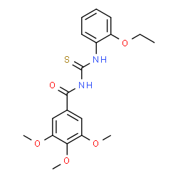 ChemSpider 2D Image | N-[(2-Ethoxyphenyl)carbamothioyl]-3,4,5-trimethoxybenzamide | C19H22N2O5S