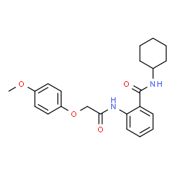 ChemSpider 2D Image | N-Cyclohexyl-2-{[(4-methoxyphenoxy)acetyl]amino}benzamide | C22H26N2O4