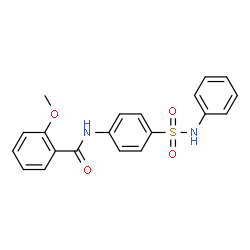 ChemSpider 2D Image | 2-Methoxy-N-[4-(phenylsulfamoyl)phenyl]benzamide | C20H18N2O4S
