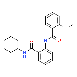 ChemSpider 2D Image | N-[2-(Cyclohexylcarbamoyl)phenyl]-2-methoxybenzamide | C21H24N2O3