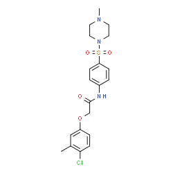 ChemSpider 2D Image | 2-(4-Chloro-3-methylphenoxy)-N-{4-[(4-methyl-1-piperazinyl)sulfonyl]phenyl}acetamide | C20H24ClN3O4S
