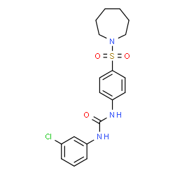 ChemSpider 2D Image | 1-[4-(1-Azepanylsulfonyl)phenyl]-3-(3-chlorophenyl)urea | C19H22ClN3O3S