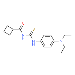 ChemSpider 2D Image | N-{[4-(Diethylamino)phenyl]carbamothioyl}cyclobutanecarboxamide | C16H23N3OS