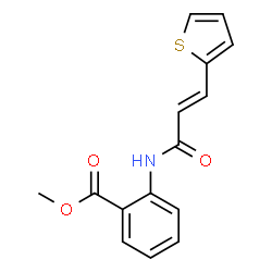 ChemSpider 2D Image | Methyl 2-{[(2E)-3-(2-thienyl)-2-propenoyl]amino}benzoate | C15H13NO3S