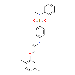 ChemSpider 2D Image | 2-(2,5-Dimethylphenoxy)-N-{4-[methyl(phenyl)sulfamoyl]phenyl}acetamide | C23H24N2O4S