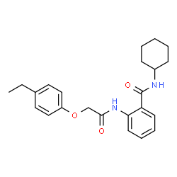 ChemSpider 2D Image | N-Cyclohexyl-2-{[(4-ethylphenoxy)acetyl]amino}benzamide | C23H28N2O3