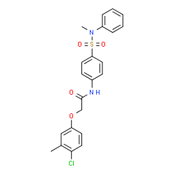 ChemSpider 2D Image | 2-(4-Chloro-3-methylphenoxy)-N-{4-[methyl(phenyl)sulfamoyl]phenyl}acetamide | C22H21ClN2O4S