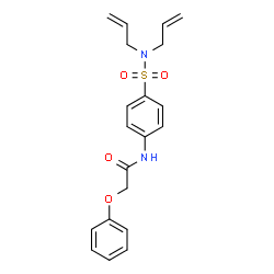 ChemSpider 2D Image | N-[4-(Diallylsulfamoyl)phenyl]-2-phenoxyacetamide | C20H22N2O4S