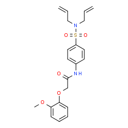 ChemSpider 2D Image | N-[4-(Diallylsulfamoyl)phenyl]-2-(2-methoxyphenoxy)acetamide | C21H24N2O5S