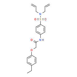 ChemSpider 2D Image | N-[4-(Diallylsulfamoyl)phenyl]-2-(4-ethylphenoxy)acetamide | C22H26N2O4S