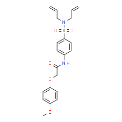 ChemSpider 2D Image | N-[4-(Diallylsulfamoyl)phenyl]-2-(4-methoxyphenoxy)acetamide | C21H24N2O5S