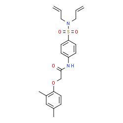 ChemSpider 2D Image | N-[4-(Diallylsulfamoyl)phenyl]-2-(2,4-dimethylphenoxy)acetamide | C22H26N2O4S