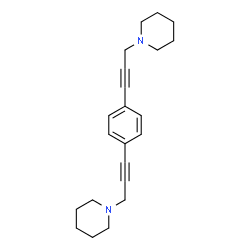 ChemSpider 2D Image | 1,1'-(1,4-Phenylenedi-1-propyne-1,3-diyl)dipiperidine | C22H28N2