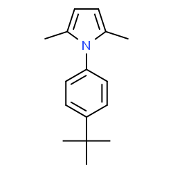 ChemSpider 2D Image | 1-[4-(1,1-Dimethylethyl)phenyl]-2,5-dimethyl-1H-pyrrole | C16H21N
