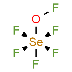 ChemSpider 2D Image | Pentafluoro(fluorooxy)-lambda~6~-selane | F6OSe