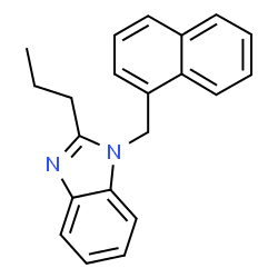 ChemSpider 2D Image | 1-(1-Naphthylmethyl)-2-propyl-1H-benzimidazole | C21H20N2