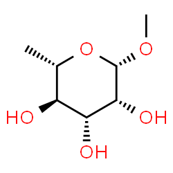 ChemSpider 2D Image | Methyl 6-deoxy-beta-L-mannopyranoside | C7H14O5