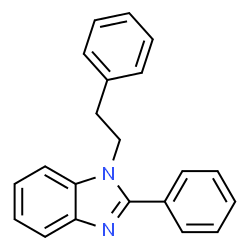 ChemSpider 2D Image | 2-Phenyl-1-(2-phenylethyl)-1H-benzimidazole | C21H18N2
