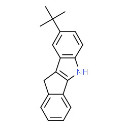 ChemSpider 2D Image | 8-(2-Methyl-2-propanyl)-5,10-dihydroindeno[1,2-b]indole | C19H19N