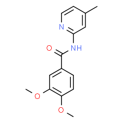 ChemSpider 2D Image | 3,4-Dimethoxy-N-(4-methyl-2-pyridinyl)benzamide | C15H16N2O3