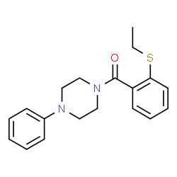 ChemSpider 2D Image | 1-[2-(ethylsulfanyl)benzoyl]-4-phenylpiperazine | C19H22N2OS
