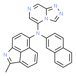 ChemSpider 2D Image | 2-Methyl-N-(2-naphthyl)-N-([1,2,4]triazolo[4,3-a]pyrazin-5-yl)benzo[cd]indol-6-amine | C27H18N6