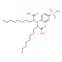 ChemSpider 2D Image | 2,2'-[(4-Sulfophenyl)imino]didecanoic acid | C26H43NO7S