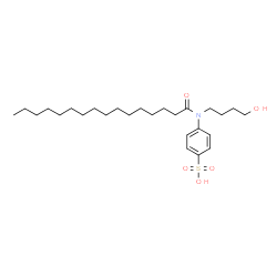 ChemSpider 2D Image | 4-[(4-Hydroxybutyl)(palmitoyl)amino]benzenesulfonic acid | C26H45NO5S