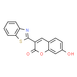 ChemSpider 2D Image | 3-(1,3-Benzothiazol-2-yl)-7-hydroxy-2H-chromen-2-one | C16H9NO3S