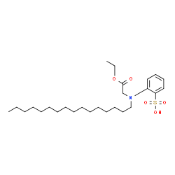 ChemSpider 2D Image | 2-[(2-Ethoxy-2-oxoethyl)(hexadecyl)amino]benzenesulfonic acid | C26H45NO5S