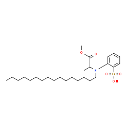 ChemSpider 2D Image | 2-[Hexadecyl(1-methoxy-1-oxo-2-propanyl)amino]benzenesulfonic acid | C26H45NO5S