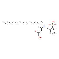 ChemSpider 2D Image | 3-[Hexadecyl(2-sulfophenyl)amino]butanoic acid | C26H45NO5S