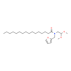 ChemSpider 2D Image | N-(2,2-Dimethoxyethyl)-N-(2-furylmethyl)hexadecanamide | C25H45NO4