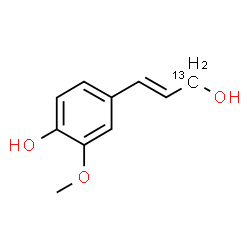 ChemSpider 2D Image | 4-[(1E)-3-Hydroxy(3-~13~C)-1-propen-1-yl]-2-methoxyphenol | C913CH12O3